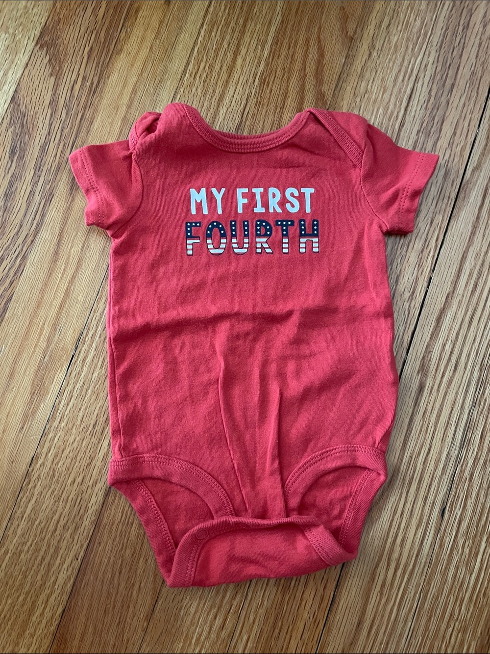 Carter's Red 'My First Fourth' Baby One-Piece